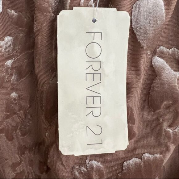 Taupe Velvet Floral Accents size medium Forever 21 New!🏷 - Picture 14 of 16